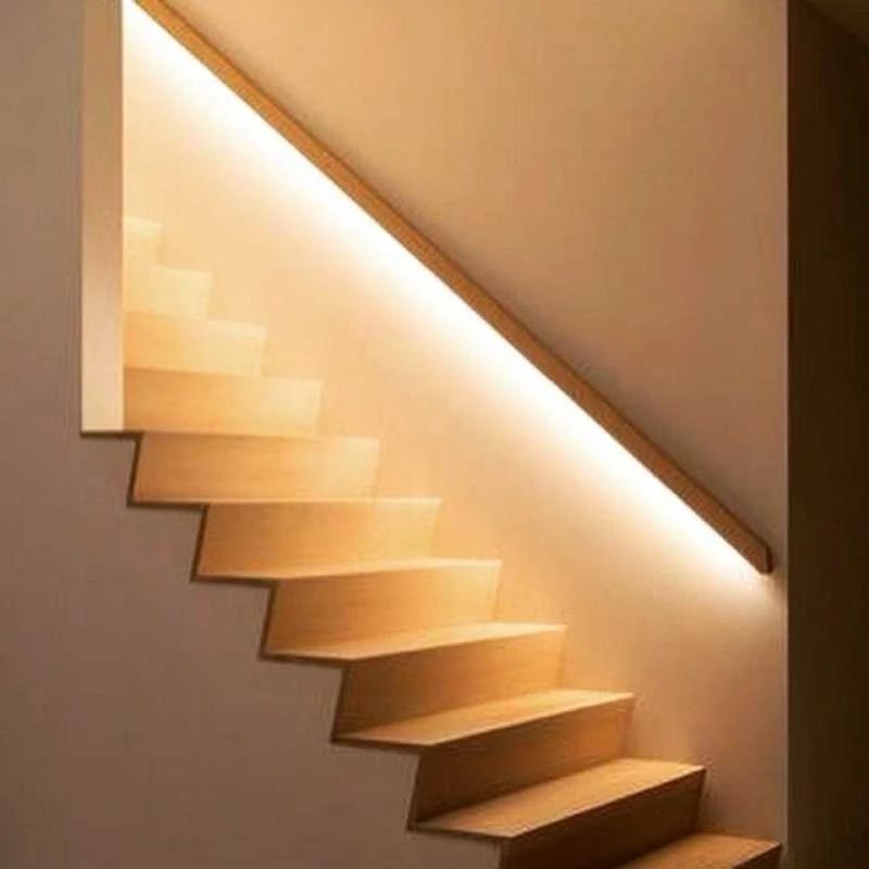 iluminação de led na escada