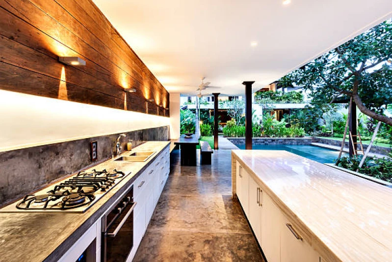 iluminação perfil de led cozinha