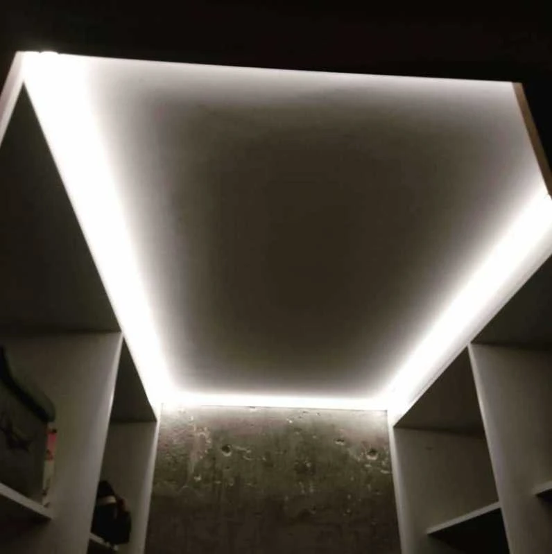 perfil de led embutir gesso