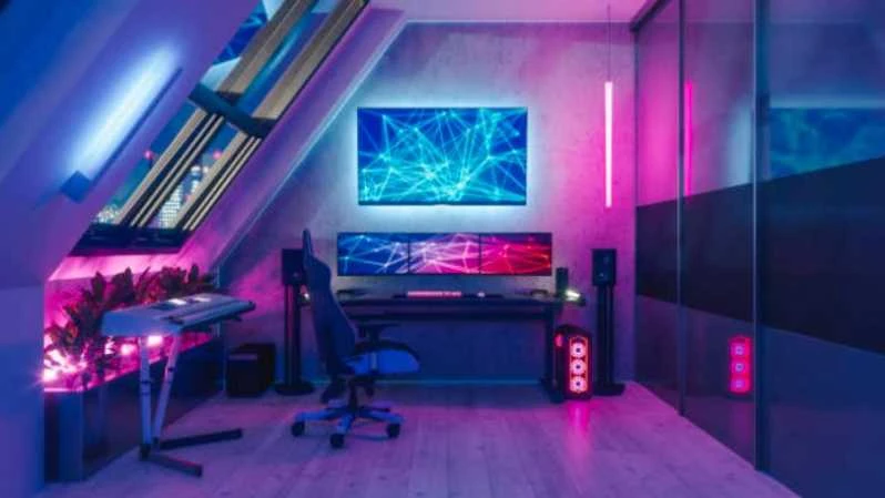perfil led embutir gesso